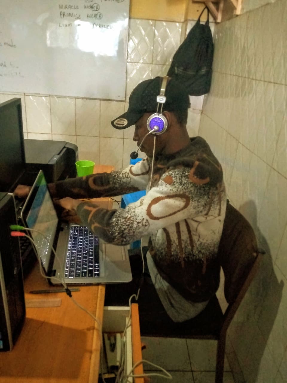 Kelvin working on projects